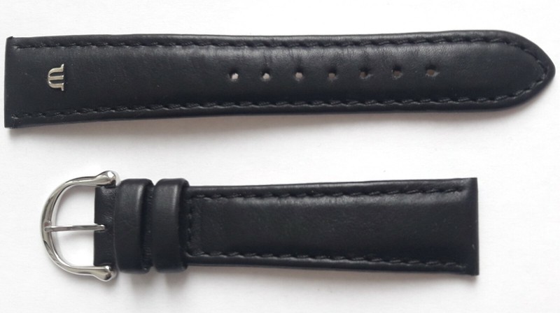 Ремешок для часов New Maurice Lacroix black genuine leather strap band 19mm  width with buckle.: купить с доставкой из США, цена 11 985 руб -  (265052110553)